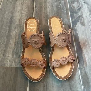 Jack Rogers Wedge Sandal. Size 8